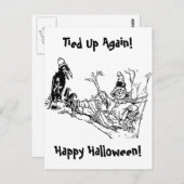 Scarecrow gebonden in de boom briefkaart (Voorkant / Achterkant)