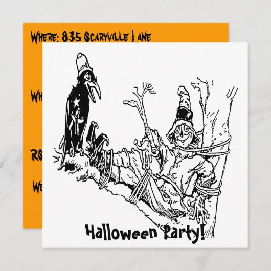 Scarecrow gebonden in de boom kaart (Voorkant / Achterkant)