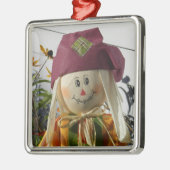 Scarecrow Girl Premium Square Ornament (Links)