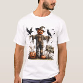 Scarecrow Halloween Mannen’s of Vrouwen T shirt. T-shirt (Voorkant)