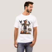 Scarecrow Halloween Mannen’s of Vrouwen T shirt. T-shirt (Voorkant volledig)