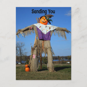 Scarecrow Halloween Vakantie Briefkaart