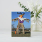 Scarecrow Halloween Vakantie Briefkaart (Staand voorkant)