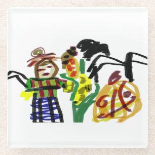Scarecrow Halloween vriend Glazen Onderzetter