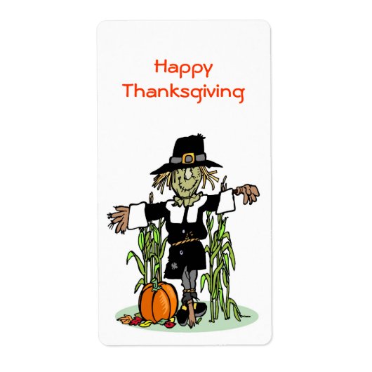Scarecrow Happy Thanksgiving Verticale sticker (Voorkant)