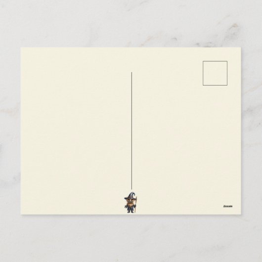 Scarecrow Harvest Hunter Halloween Briefkaart (Achterkant)