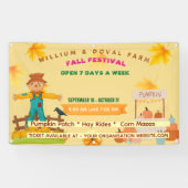 Scarecrow Herfst Festival Harvest Market Banner (Horizontaal)