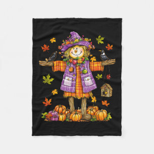 Scarecrow Herfst Herfst Seizoen Pompoen Thanksgivi Fleece Deken