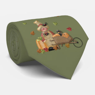 Scarecrow-herfstscène-tie Stropdas