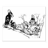 Scarecrow in een kunststempel voor illustratie van rubberstempel (Afrduk)