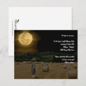 Scarecrow in het veld Hay onder de volledige maan (Voorkant / Achterkant)