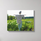 Scarecrow in tuinveld canvas afdruk (Voorkant)