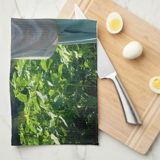 Scarecrow in tuinveld theedoek (Quarter Fold)