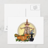 SCARECROW, JACK & CAT door SHARON SHARPE Briefkaart (Voorkant / Achterkant)