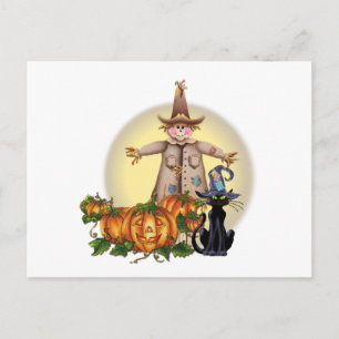 SCARECROW, JACK & CAT door SHARON SHARPE Briefkaart