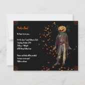 Scarecrow Jack Halloween Party Invitation Kaart (Voorkant)