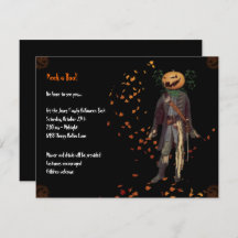 Scarecrow Jack Halloween Party Invitation