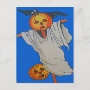Scarecrow Jack O' Lantern Pumpkin Ghost Briefkaart