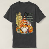 Scarecrow Kisses Harvest Wishes Gnome Pumpkin dan T-shirt (Design voorkant)