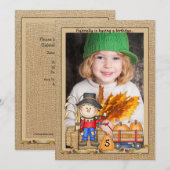 Scarecrow Lijst Fotouitnodiging Kaart (Voorkant / Achterkant)
