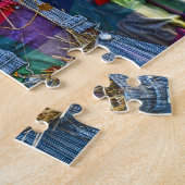 Scarecrow Mahon Bay Festival Nova Scotia. Jigzaag  Legpuzzel (Zijkant)