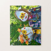 Scarecrow Mahon Bay Festival Nova Scotia. Jigzaag  Legpuzzel (Verticaal)