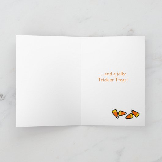 Scarecrow met bovenste  halloween Kaart (Binnen)