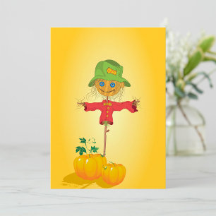 Scarecrow met pompoenen kaart