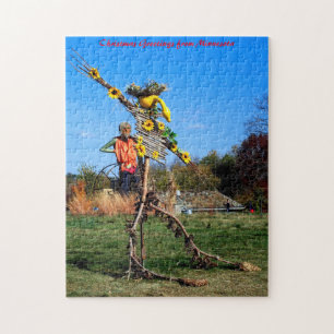 Scarecrow Minnesota kerstgroet Legpuzzel