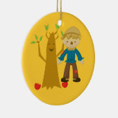Scarecrow naast Talking Tree-kerstversiering Keramisch Ornament (Rechts)