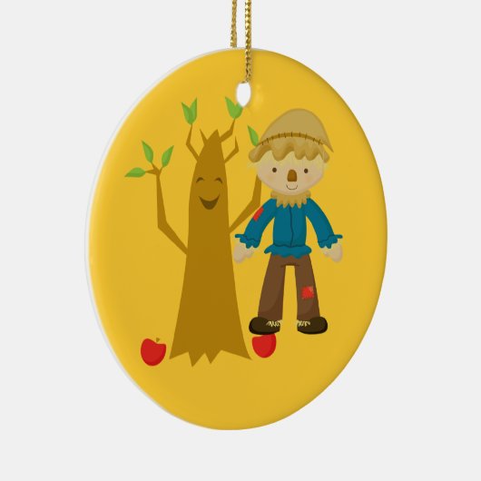 Scarecrow naast Talking Tree-kerstversiering Keramisch Ornament (Rechts)