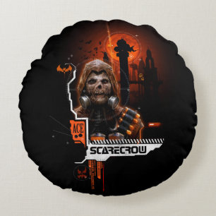 Scarecrow Oranje grafisch Rond Kussen