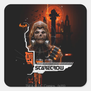 Scarecrow Oranje grafisch Vierkante Sticker
