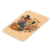 Scarecrow Pompoen Halloween Rustieke Vibes Art Magneet (Linkerzijde)