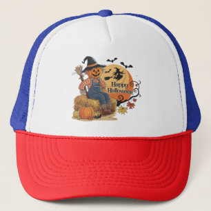 Scarecrow Pompoen Halloween Rustieke Vibes Art Trucker Pet