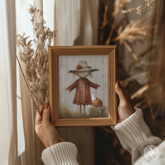 Scarecrow Portret Schilderij  Straw Man Poster