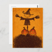 Scarecrow Pumpkin Briefkaart (Voorkant / Achterkant)