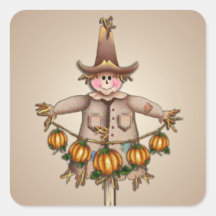 SCARECROW & PUMPKIN GARLAND DOOR SHARON SHARPE