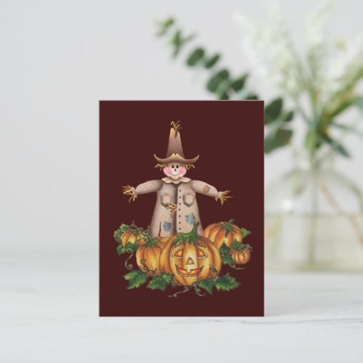 SCARECROW & PUMPKIN PATCH DOOR SHARON SHARPE BRIEFKAART (Staand voorkant)