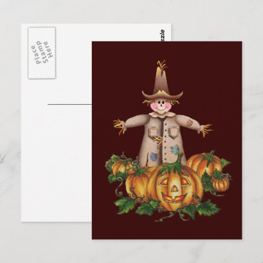 SCARECROW & PUMPKIN PATCH DOOR SHARON SHARPE BRIEFKAART (Voorkant / Achterkant)