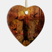 Scarecrow Pumpkin Patch Heart Ornament (Rechts)