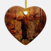 Scarecrow Pumpkin Patch Heart Ornament (Voorkant)