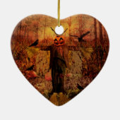 Scarecrow Pumpkin Patch Heart Ornament (Achterkant)
