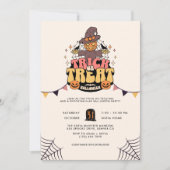 Scarecrow Pumpkin Trick or treat Halloween Party Kaart (Voorkant)