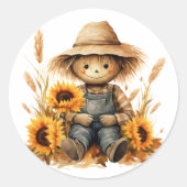 Scarecrow Ronde Sticker (Voorkant)