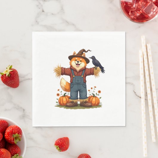 Scarecrow Samoyed Dog Servet (Insitu)