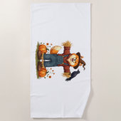 Scarecrow Samoyed Dog Strandlaken (Voorkant)