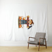 Scarecrow Samoyed Dog Wandkleed (In Situ (horizontaal))