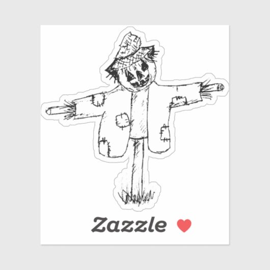 Scarecrow Schets Sticker (Vel)