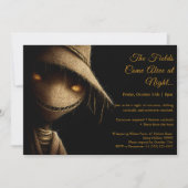 Scarecrow Shadows Halloween Costume Party Invitati Kaart (Voorkant)